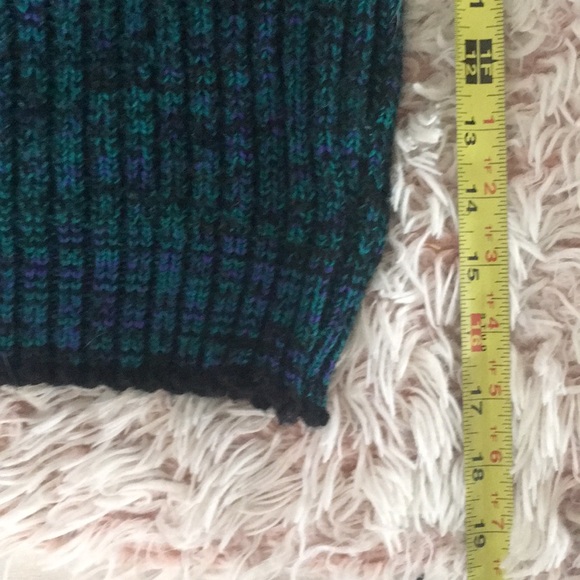 🦚VTG oversized acrylic mock turtleneck sweater - Picture 6 of 7